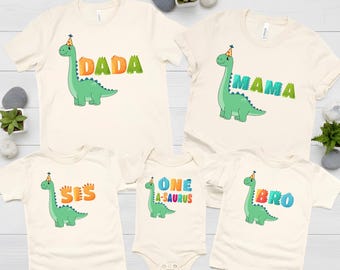 One-a-saurus Birthday Shirt, First Birthday Dino Family Matching Shirts, Dinosaur Lover Shirt, Dino Shirt for Kids