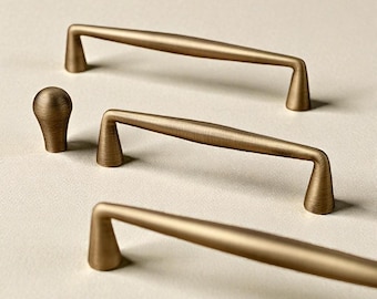 Massiver antiker Messingschrank Knauf und Schubladengriff - Vintage Küchen & Kleiderschrank Hardware