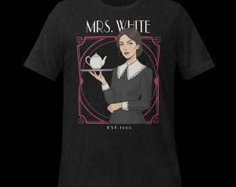 Mrs White Clue Games Unisex t-shirt