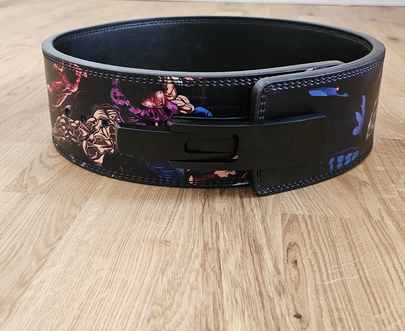 Baki Anime Leather Lever Belt, Custom Weightlifting Gym Gear - Etsy