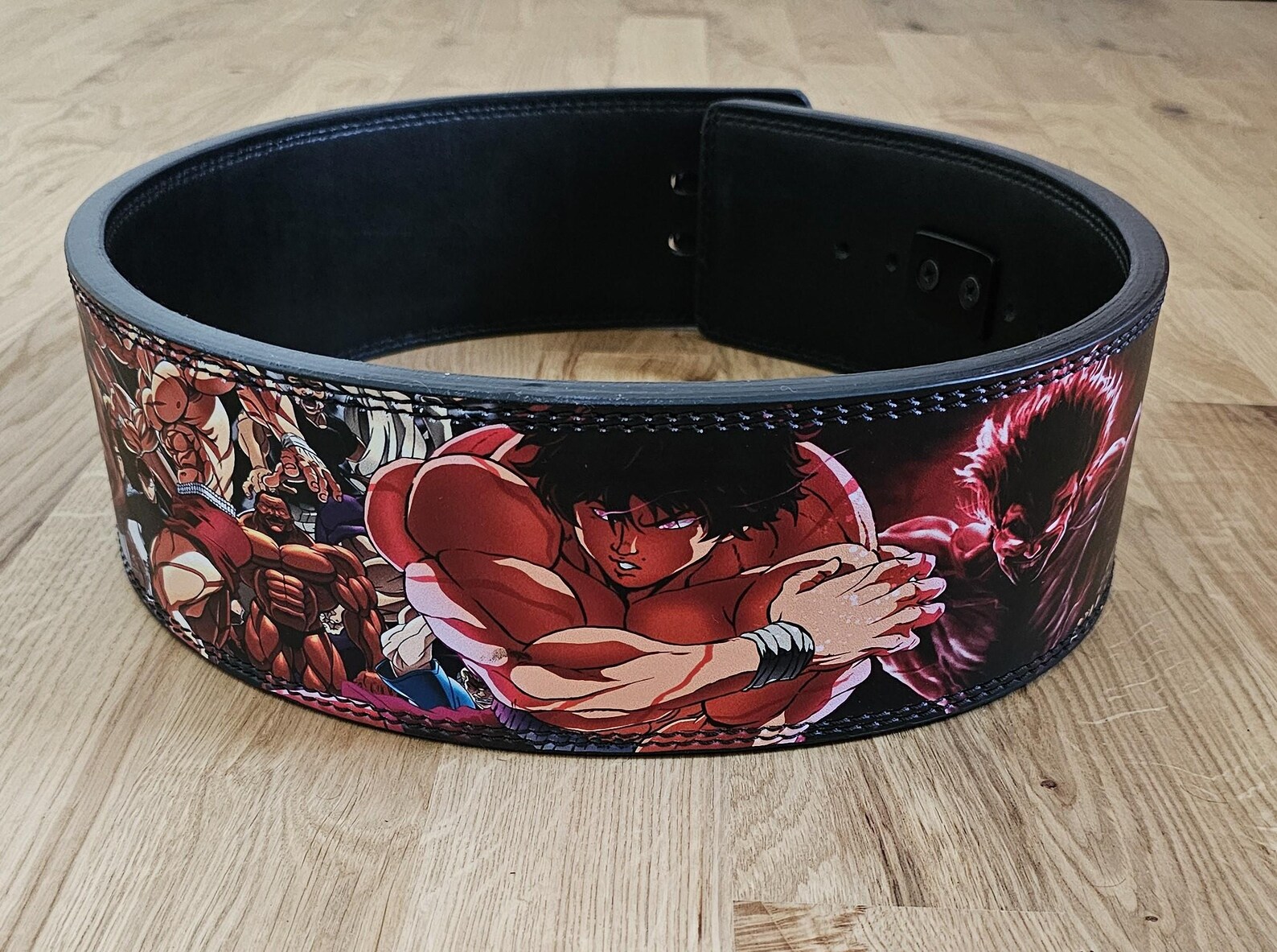 Baki Anime Leather Lever Belt, Custom Weightlifting Gym Gear - Etsy
