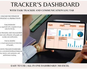 Client Tracker Excel Bookkeeping Template | Small Business CRM (Task & Communication Log)