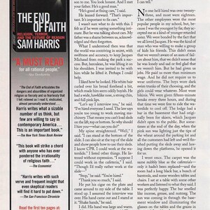 HP Photosmart Camera Printer Print ad Sam Harris End of Faith book wall decor