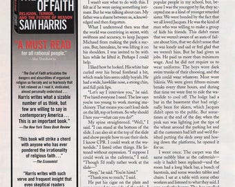HP Photosmart Camera Printer Print ad Sam Harris End of Faith book wall decor
