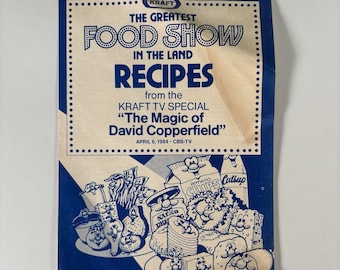 Folleto de recetas del especial de televisión de Kraft "La magia de David Copperfield" de 1984 (edición vintage)