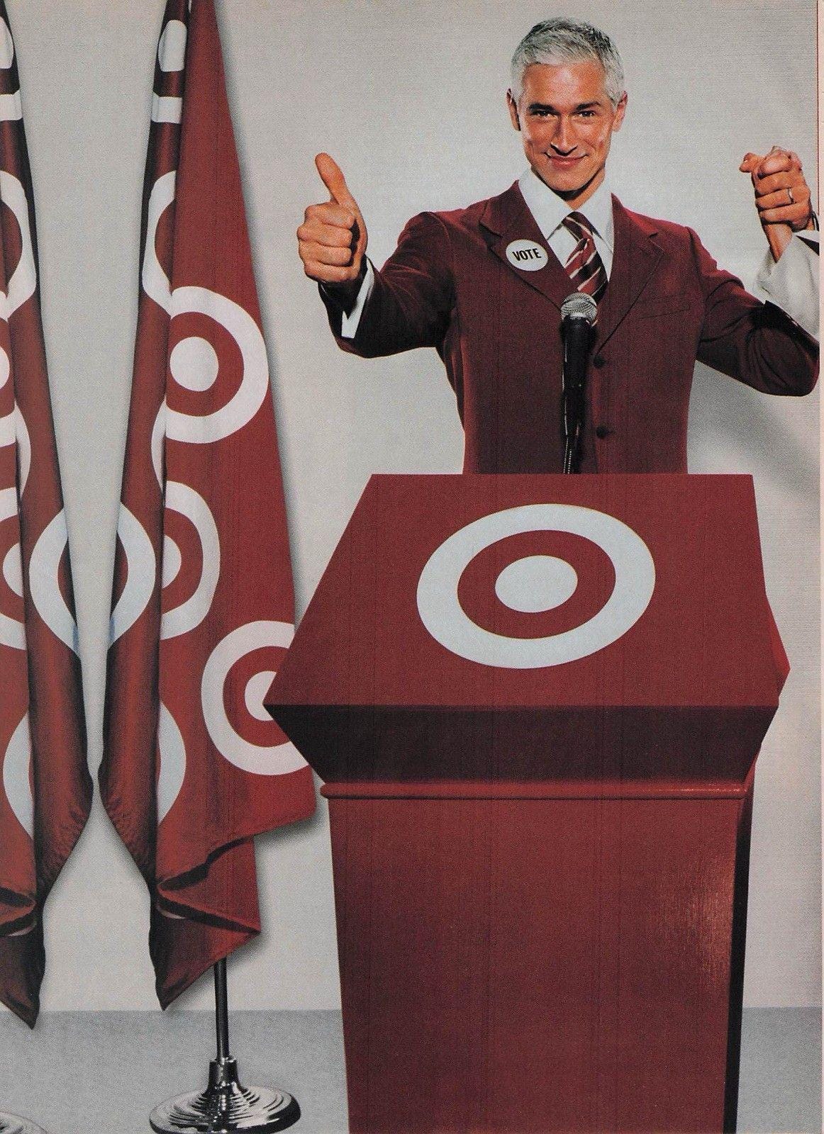 2004 Target Department Store Election Gray Hair Silver Fox Vote Dais ...