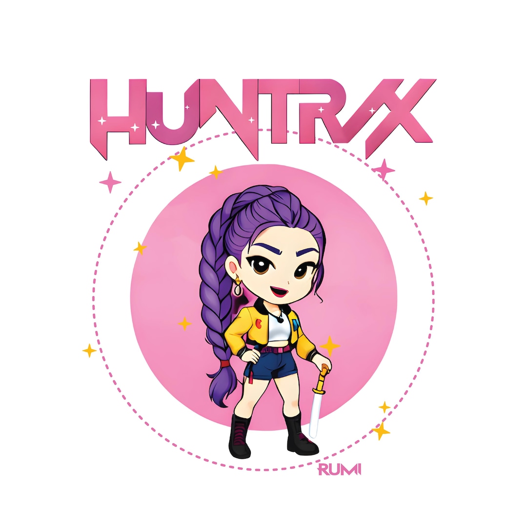 HUNTRX Rumi Cute Chibi Girl PNG | Chibi Girl Clipart | Huntrix Girl Art ...