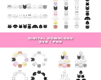 Aniteez Ateez SVG PNG Download | 96 Files ATiny Gift Bundle | K-pop Digital Cut files