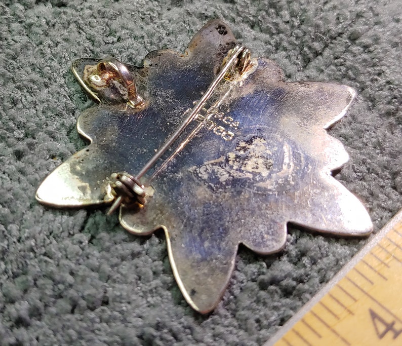 Crushed Turquoise 2 Diameter Enamel Snowflake PinPendant Very Good Condition! Mexico Souvenir Ca 1970s Alpaca Silver