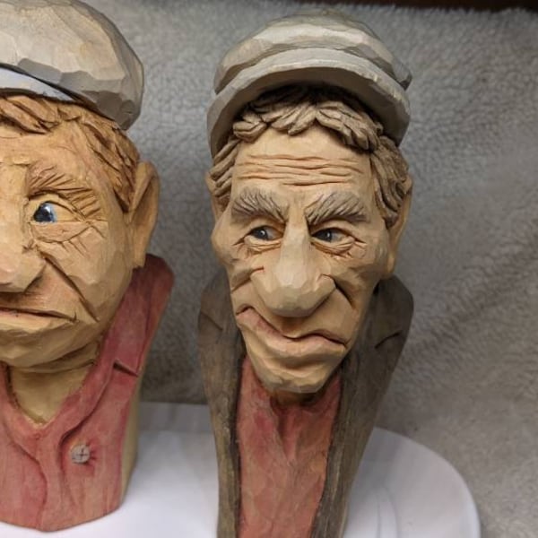 Carved Caricature Faces-Only 5 left- Make an offer on them all!