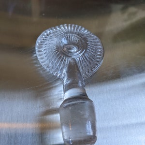 Molded Blown Glass Stopper- Bullseye Sunburst Design
