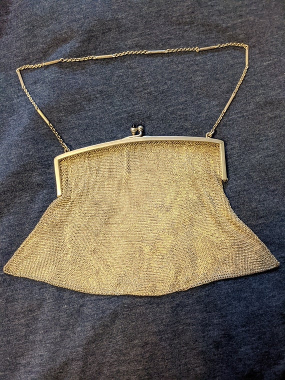 Mesh Purse-Sterling Silver with Sapphire Clasp in 