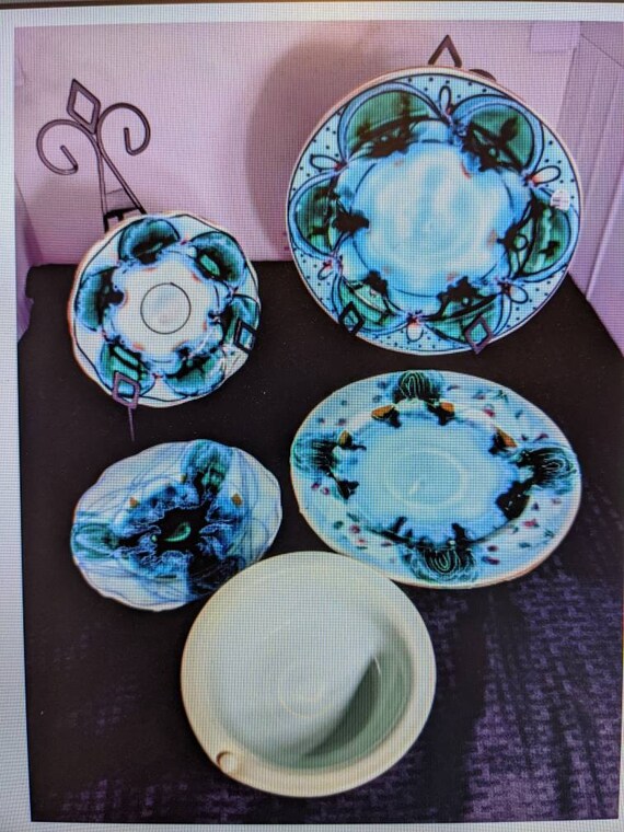 Platos esmaltados hechos a mano. Etsy Espana
