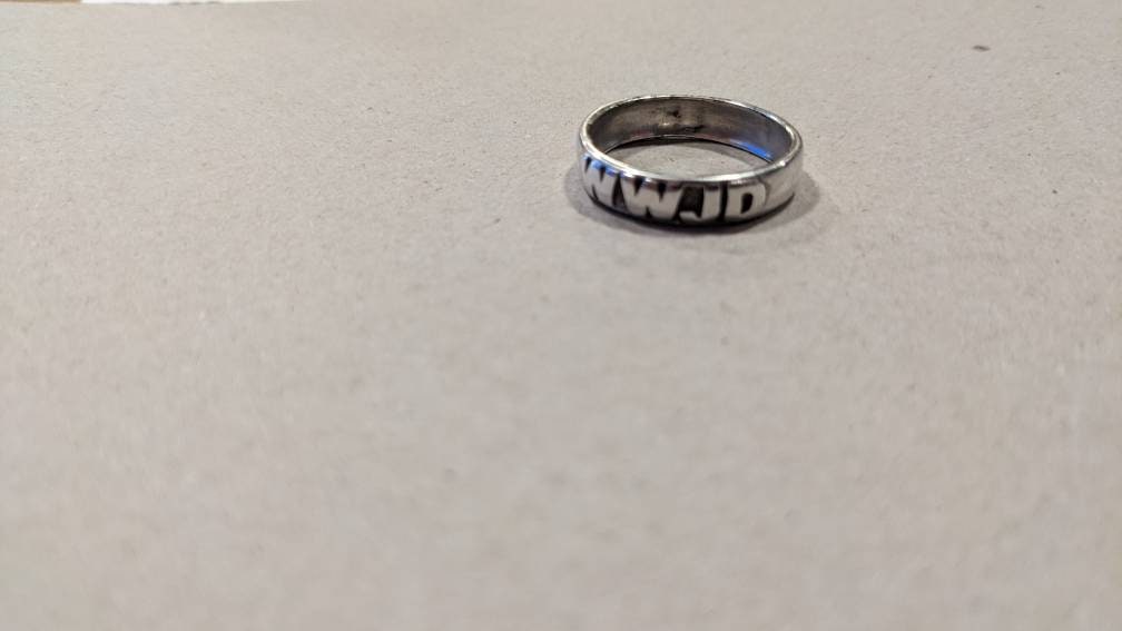 WWJD Sterling Silver Ring Size 9 Etsy