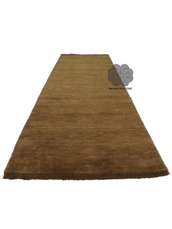 Dark Brown Wool Rug | Solid Handloom Carpet | Minimalist Neutral Floor Rug | Custom Size Wool Area Rug | Living Room Boho Decor Carpet