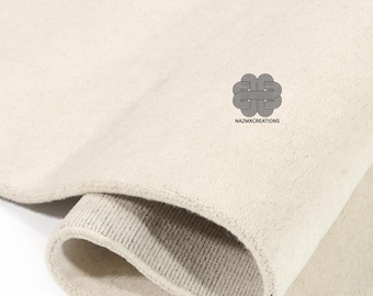 Handloom Off-White Runner | Cream Solid Rug | Minimalist Wool Hallway Runner | Neutral Modern Decor | Handmade Area Carpet