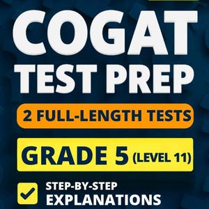 COGAT Förberedelse för årskurs 5 (pocketbok) 2 fullständiga prov med detaljerade svarsförklaringar för att minska testanskräkta och bemästra teststrukturen