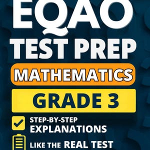 EQAO Förberedelse för matematikprovet för årskurs 3 (pocketbok): 5 övningsprov i full längd med detaljerade svarsförklaringar för att minska testanskräkta