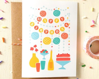 Happy Birthday Party Banner Card