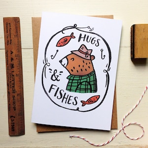 Hugs and Fishes Father's Day Card image 1