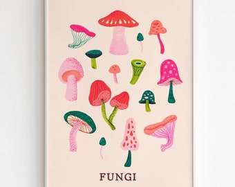 Fanciful Fungi -Art Print