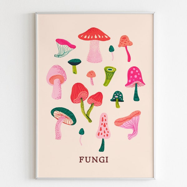 Fanciful Fungi -Art Print