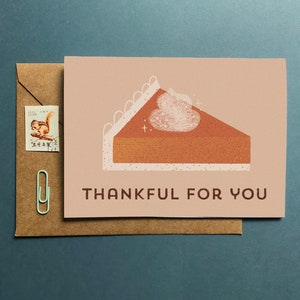 Thankful For You Card Pumpkin Pie image 1
