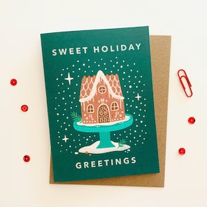 Dolci auguri per le feste biglietto di pan di zenzero