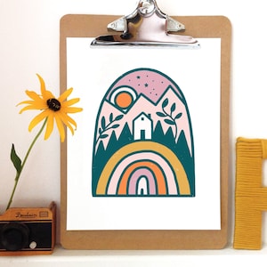 Home in the Mountains -Art Print 5x7, 8x10, 11x14