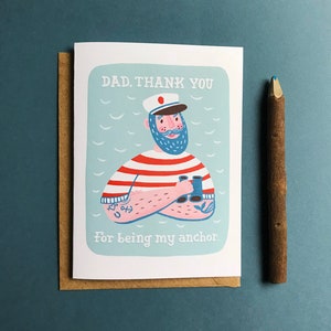 Dad, Thank You For Being My Anchor Father's Day Card image 1