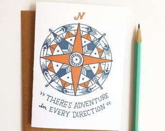 Adventure in Every Direction Compass Card