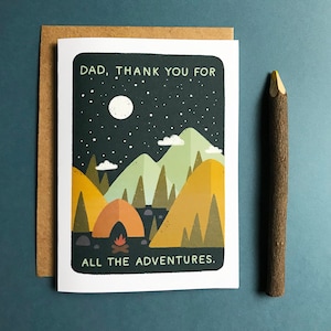 Dad, Thank You For All The Adventures Father's Day Card image 1