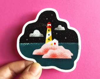 Starry Sky Lighthouse - Vinyl Sticker