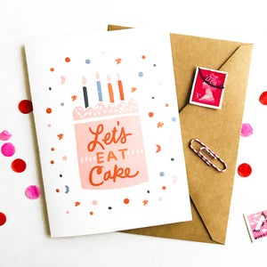 Let's Eat Cake Illustrierte Geburtstagskarte