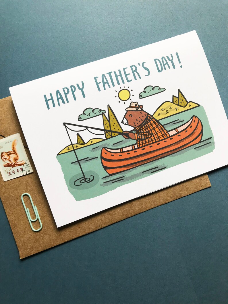 Bear Fisherman Father's Day Card image 3