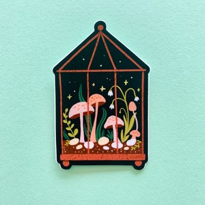 Mushroom Terrarium Vinyl Sticker image 6