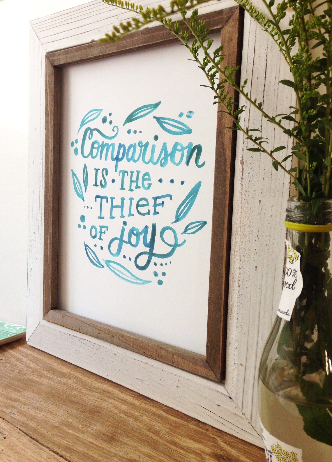 Comparison is the Thief of Joy Art Print 5x7 8x10 11x14 Etsy