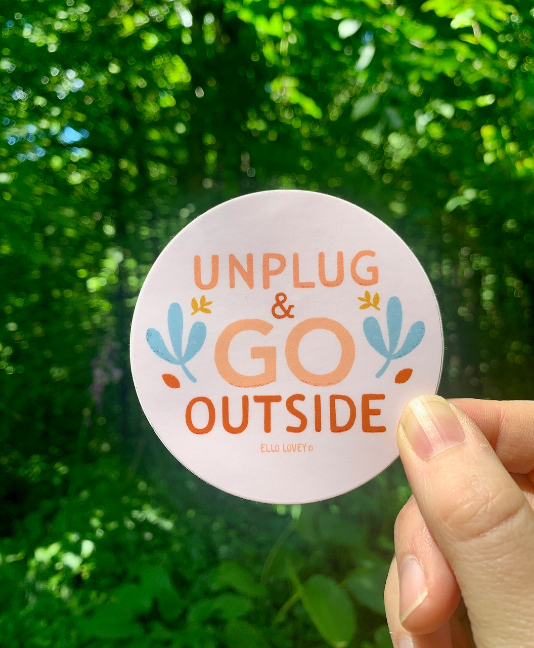 Unplug & Go Outside - Vinyl Sticker - Etsy