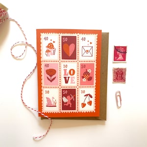 Love Briefmarke Karte - Valentinskarte, Freund, Liebe