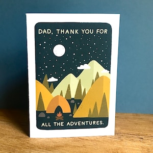 Dad, Thank You For All The Adventures Father's Day Card image 2