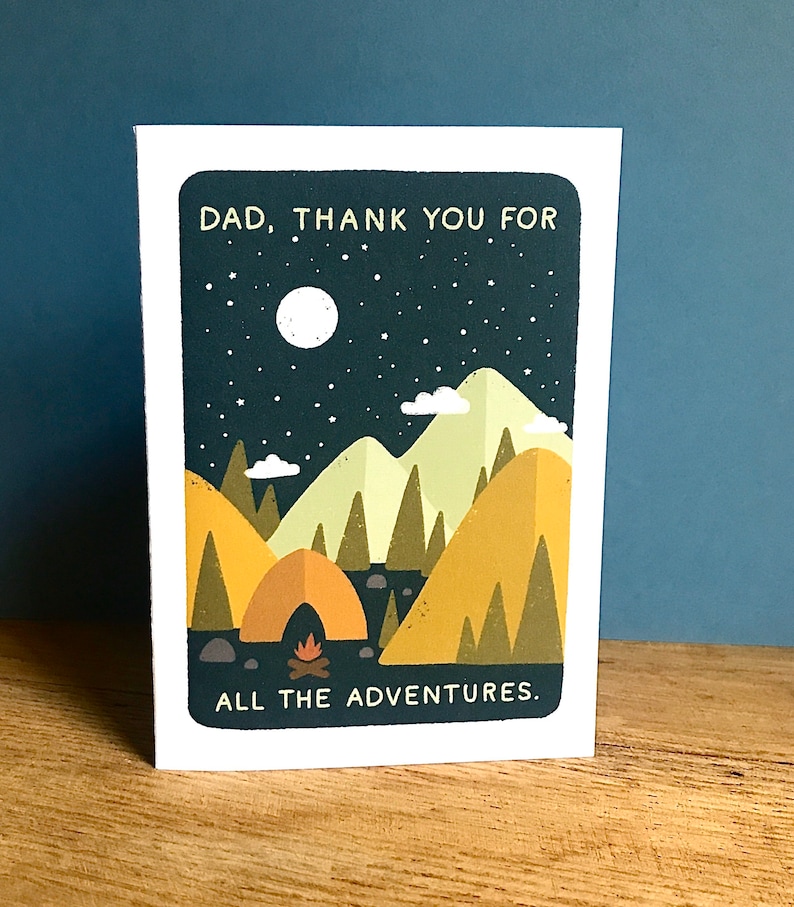 Dad, Thank You For All The Adventures Father's Day Card image 2