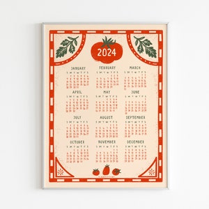 2024 Tomato Year Calendar At a Glance image 2