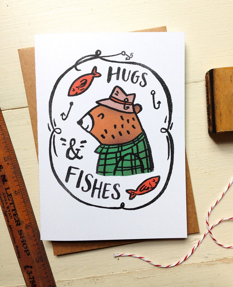 Hugs and Fishes Father's Day Card image 3