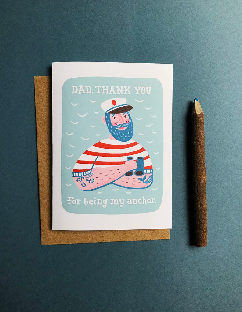 Dad, Thank You For Being My Anchor Father's Day Card image 3