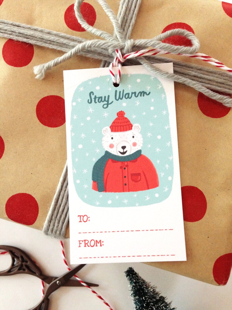 Happy Christmas Printable Gift Tags Instant Download - Etsy