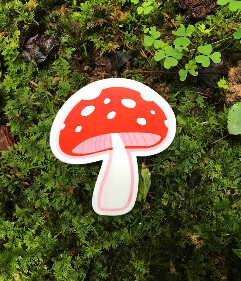 Forest Mushroom Vinyl Sticker image 2