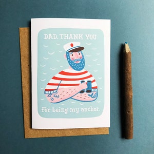 Dad, Thank You For Being My Anchor Father's Day Card image 2