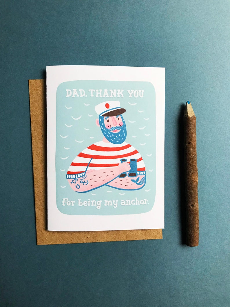 Dad, Thank You For Being My Anchor Father's Day Card image 2