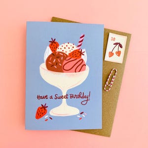 Carte Passez un joyeux anniversaire avec un sundae
