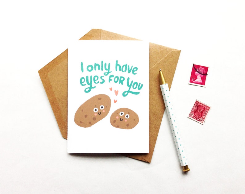 I Only Have Eyes For You Card, Romance, Love, Humor image 1